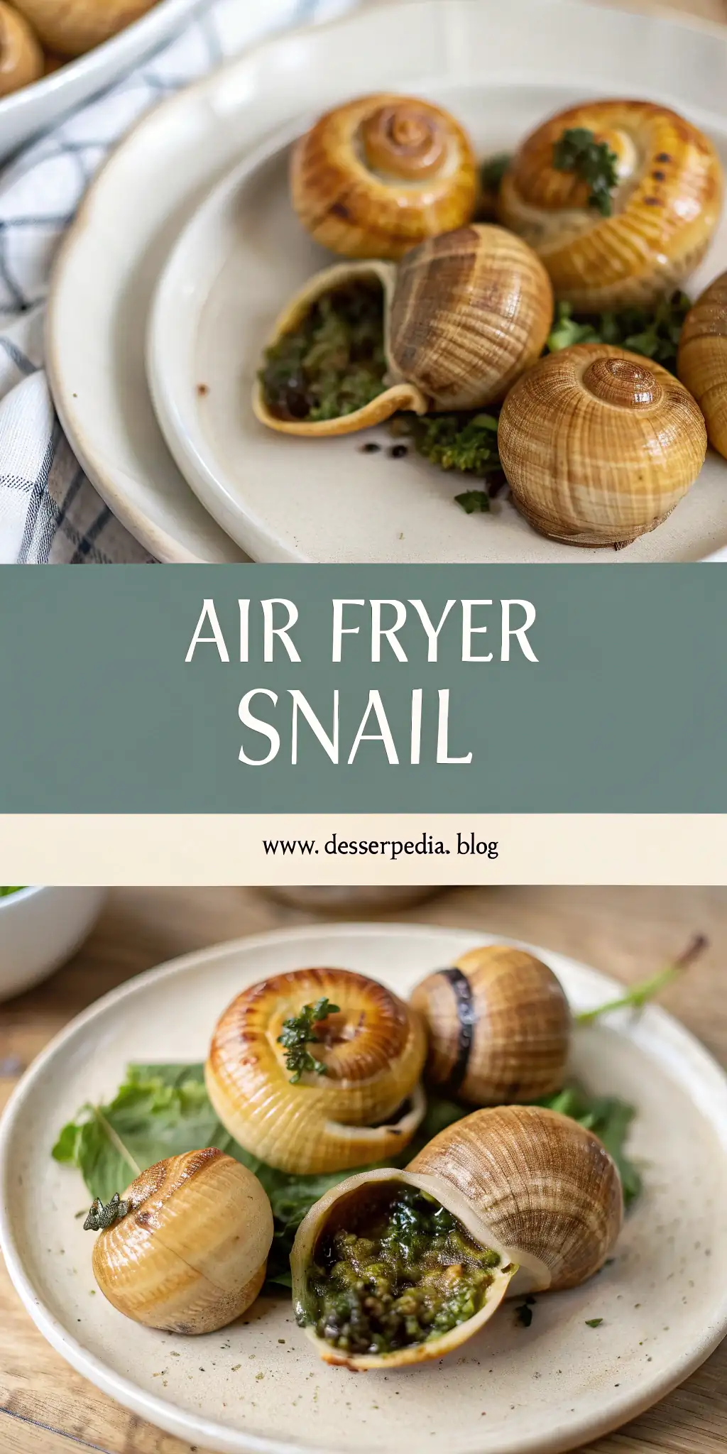 Pinterest image 1 for Air Fryer Snail