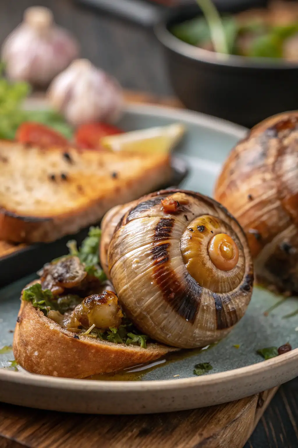 A delicious plate of Air Fryer Snail