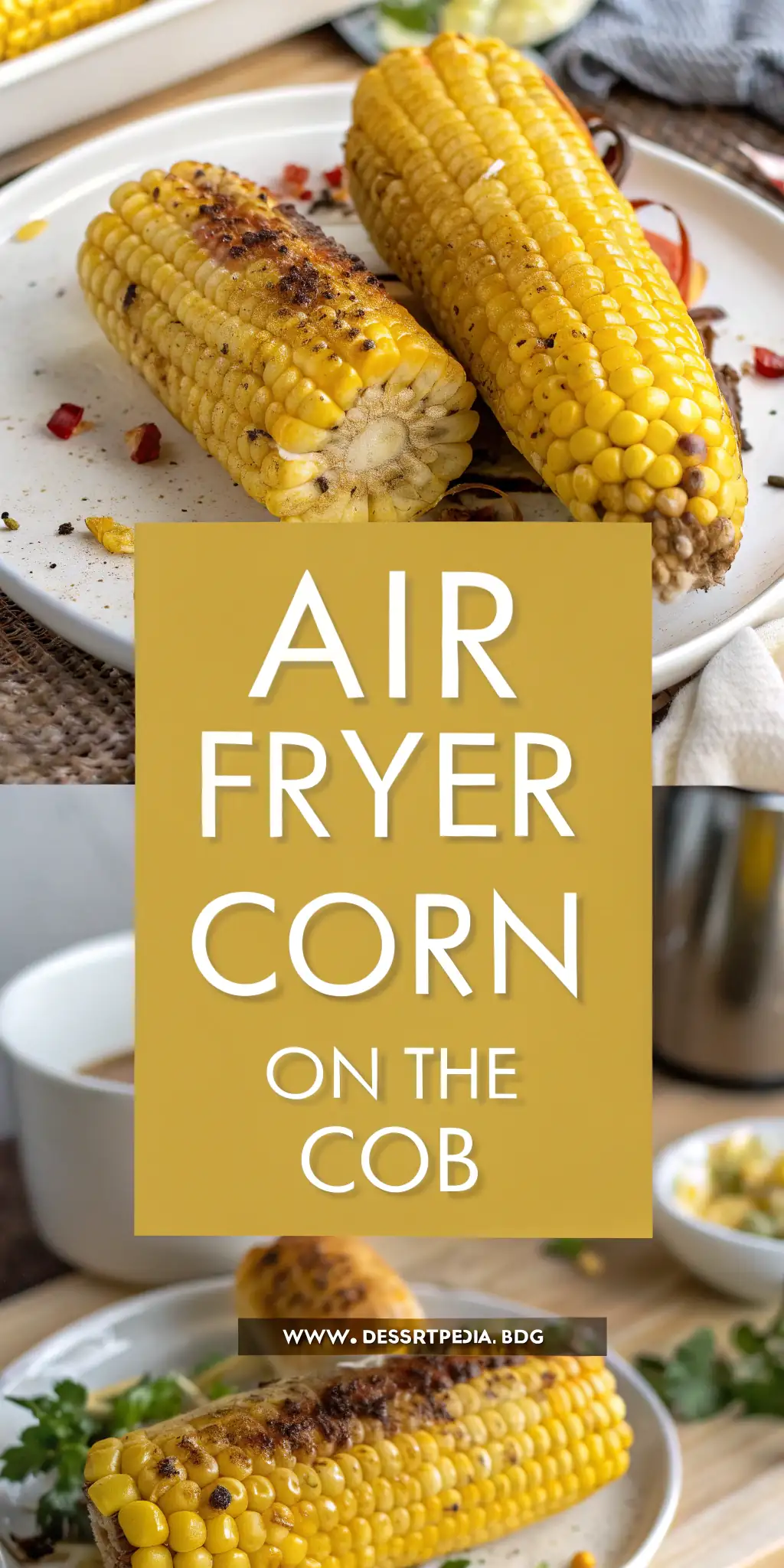 Pinterest image 2 for Air Fryer Corn on the Cob