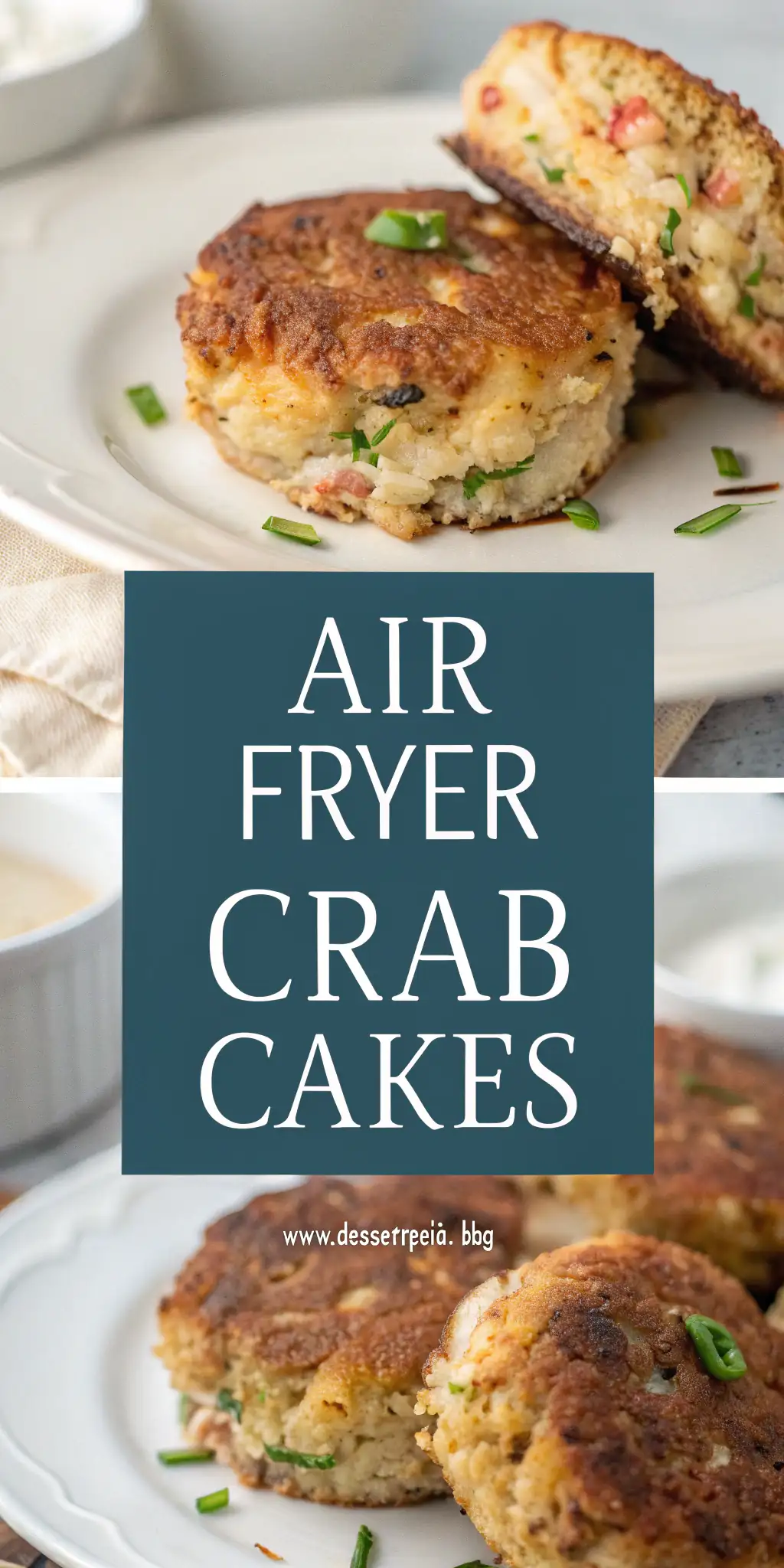 Pinterest image 2 for Air Fryer Crab Cakes