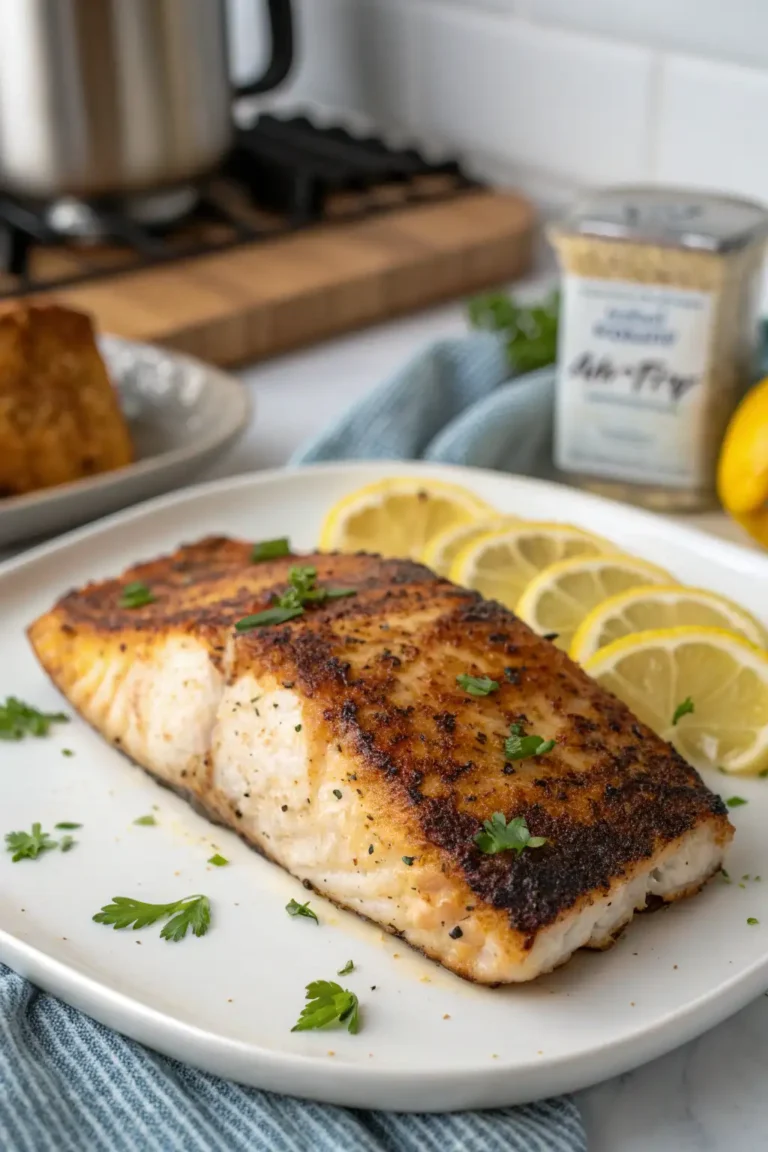 A delicious plate of Air Fryer Mahi Mahi