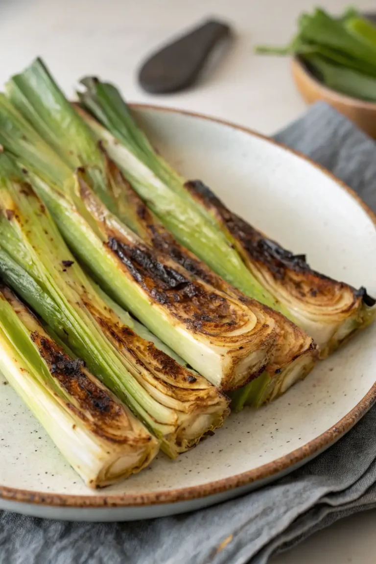 A delicious plate of Air Fryer Leeks