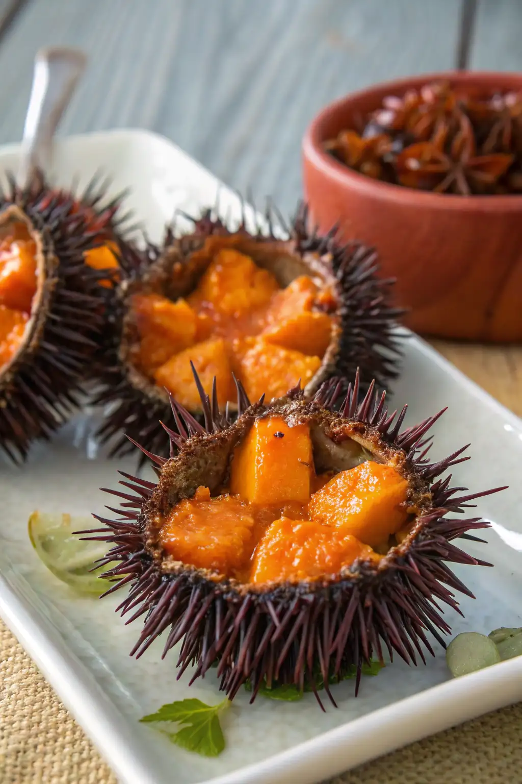 A delicious plate of Air Fryer Sea Urchin
