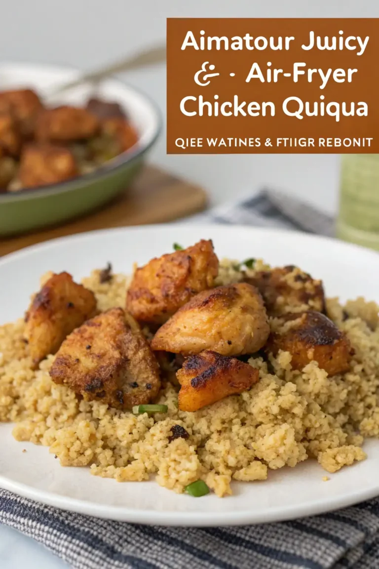 A delicious plate of Air Fryer Chicken Quinoa
