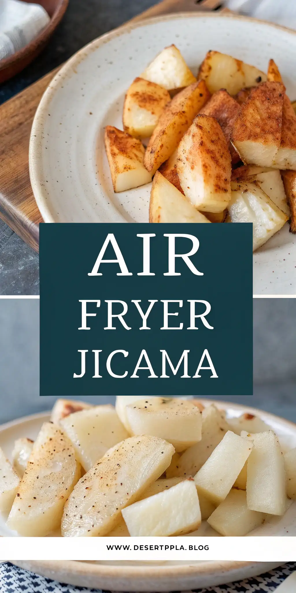 Pinterest image 2 for Air Fryer Jicama
