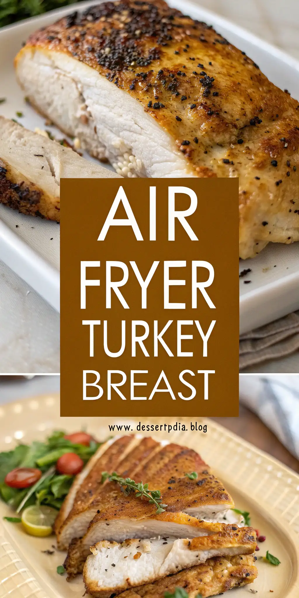 Pinterest image 1 for Air Fryer Turkey Breast