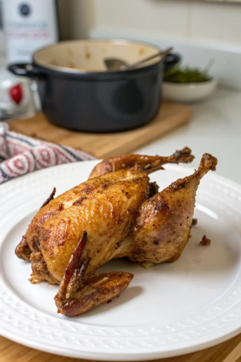 A delicious plate of Air Fryer Quail