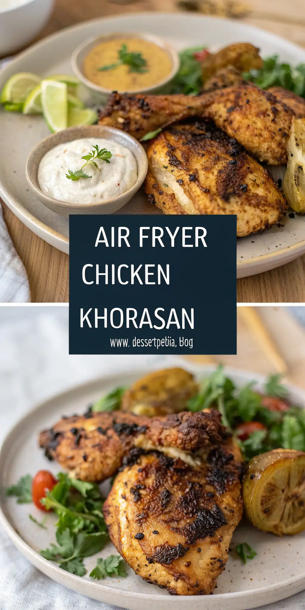 Pinterest image 2 for Air Fryer Chicken Khorasan