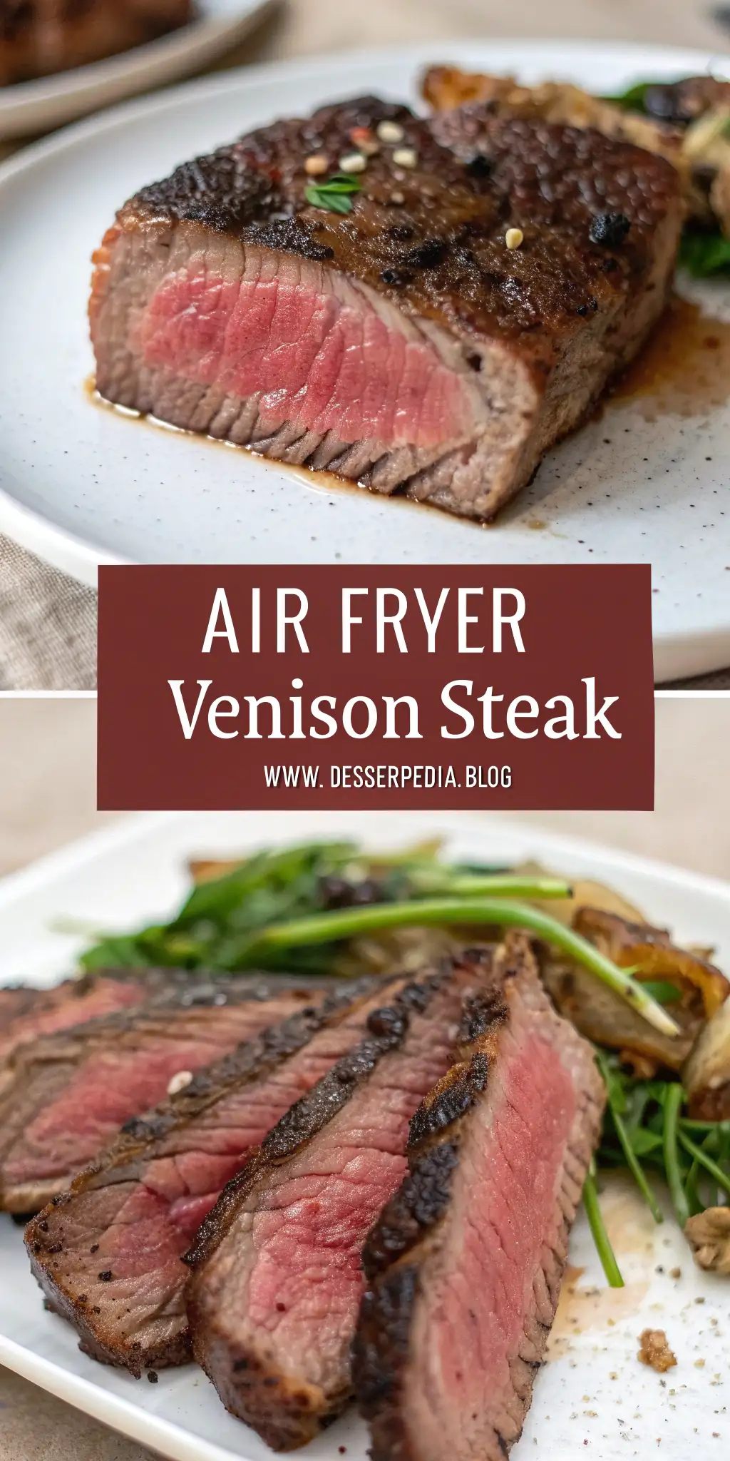 Pinterest image 1 for Air Fryer Venison Steak