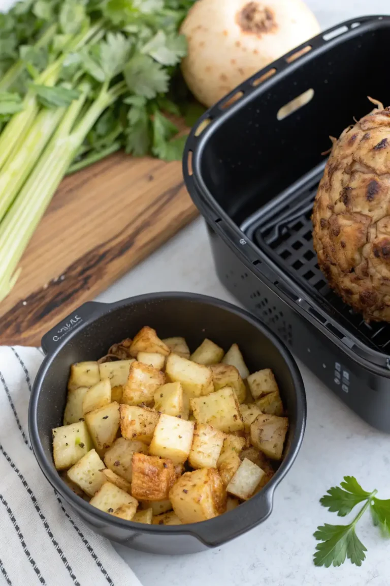 A delicious plate of Air Fryer Celery Root