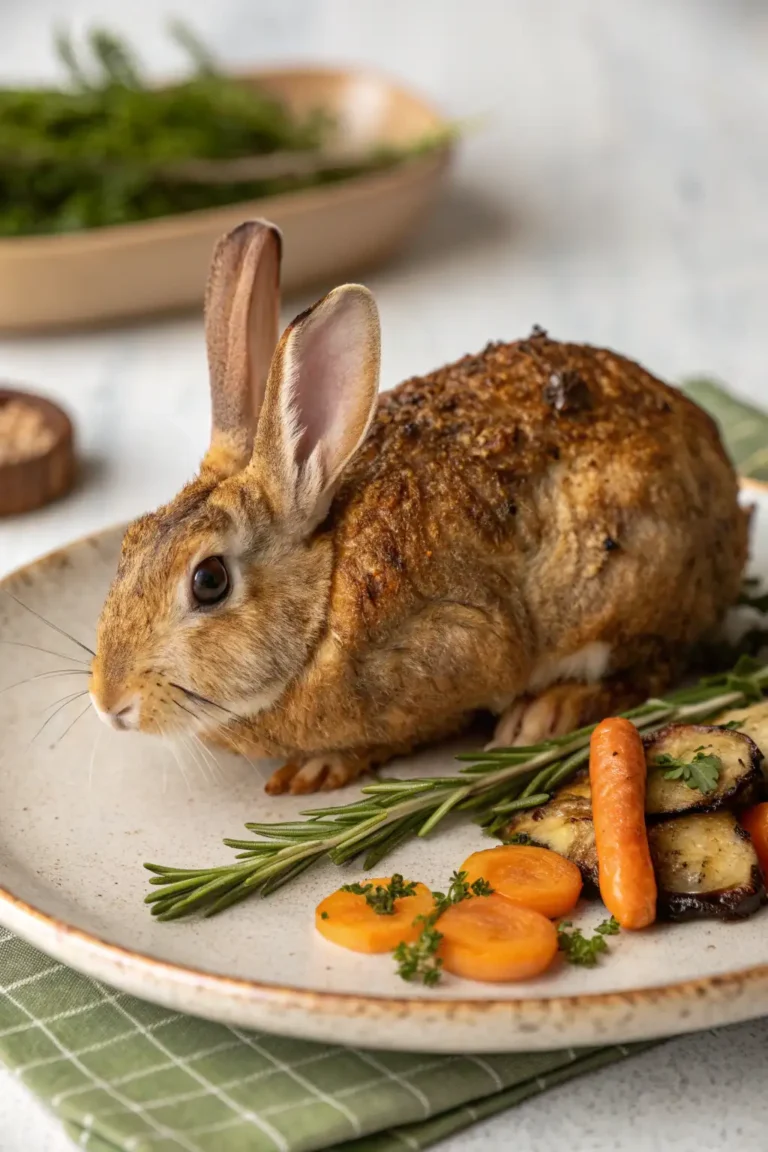 A delicious plate of Air Fryer Rabbit