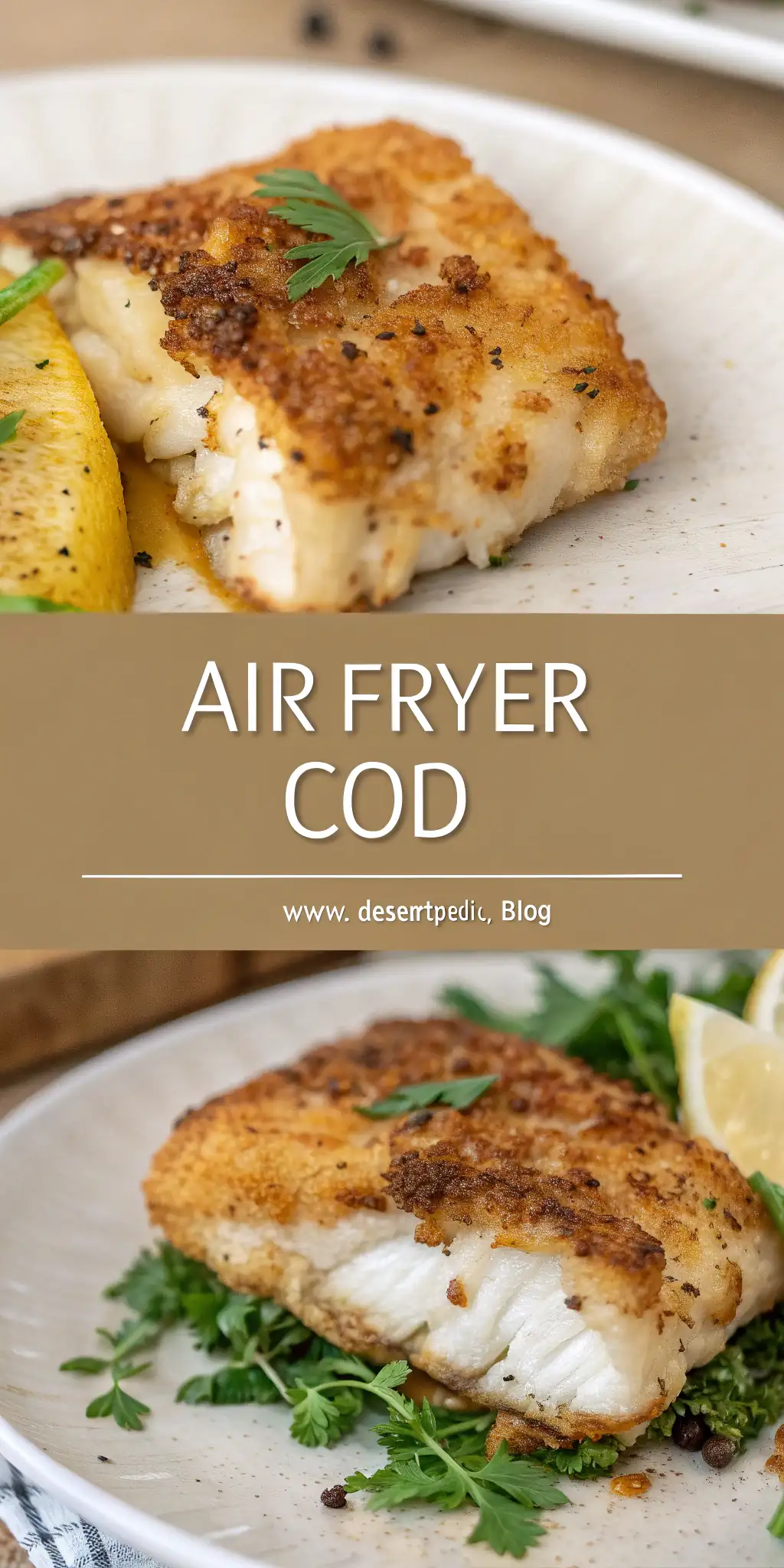 Pinterest image 2 for Air Fryer Cod