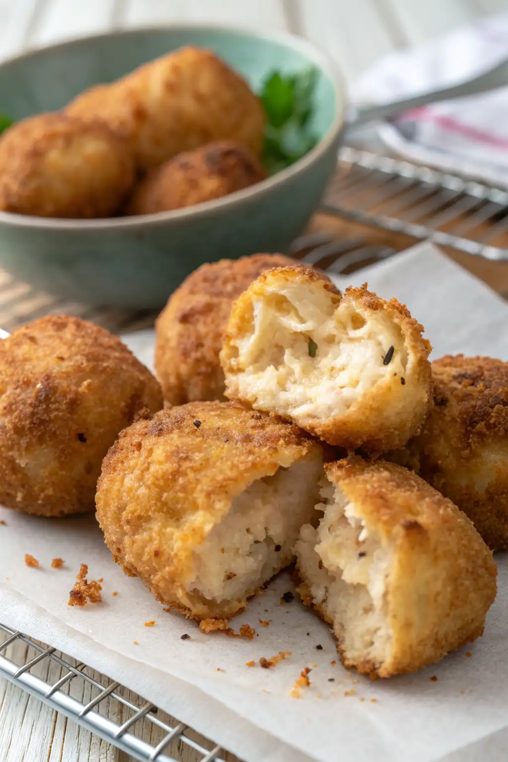 A delicious plate of Air Fryer Chicken Croquettes