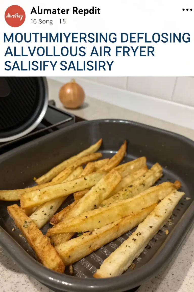 A delicious plate of Air Fryer Salsify