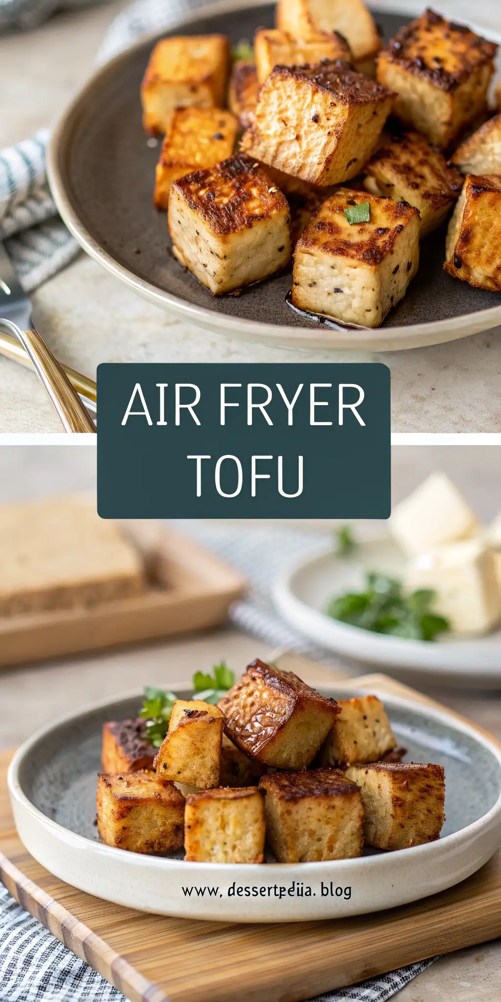 Pinterest image 2 for Air Fryer Tofu