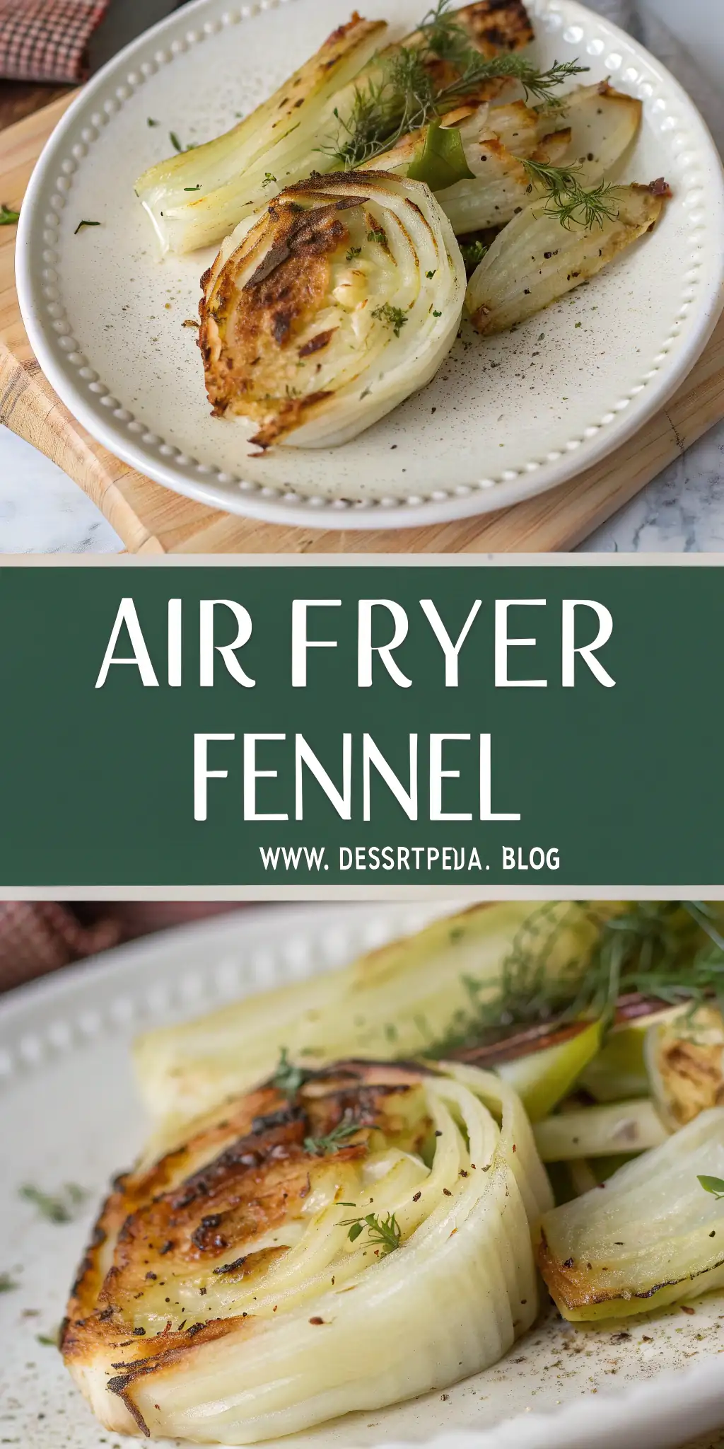 Pinterest image 2 for Air Fryer Fennel