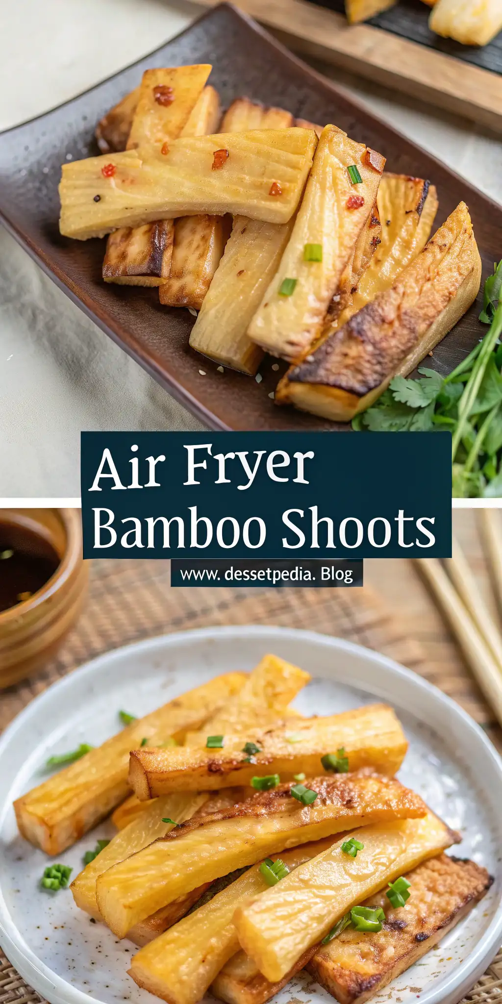 Pinterest image 1 for Air Fryer Bamboo Shoots