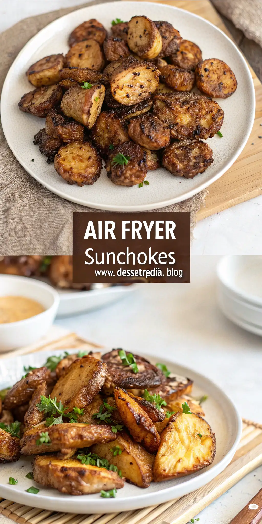 Pinterest image 1 for Air Fryer Sunchokes