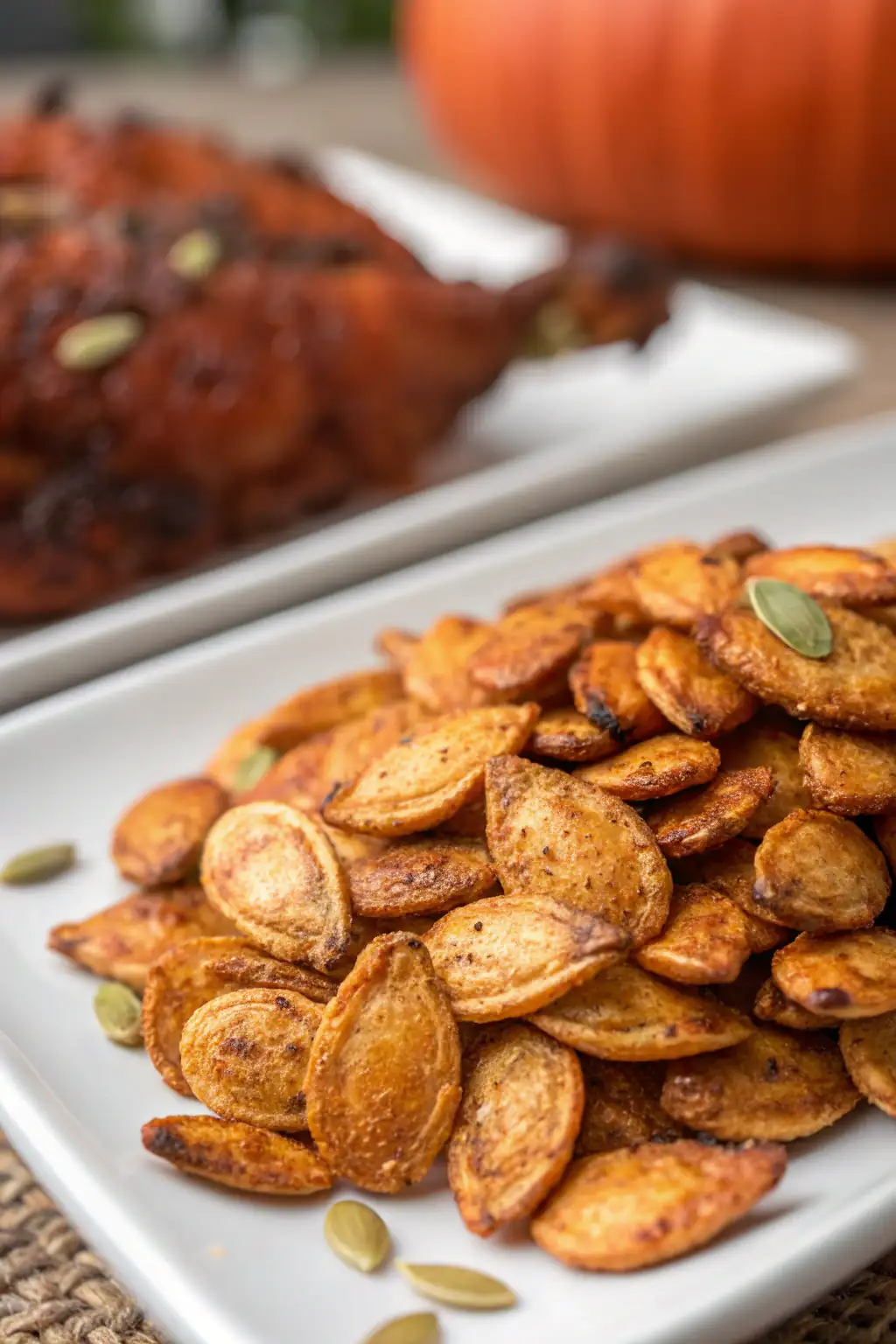 A delicious plate of Air Fryer Chicken Pumpkin Seeds