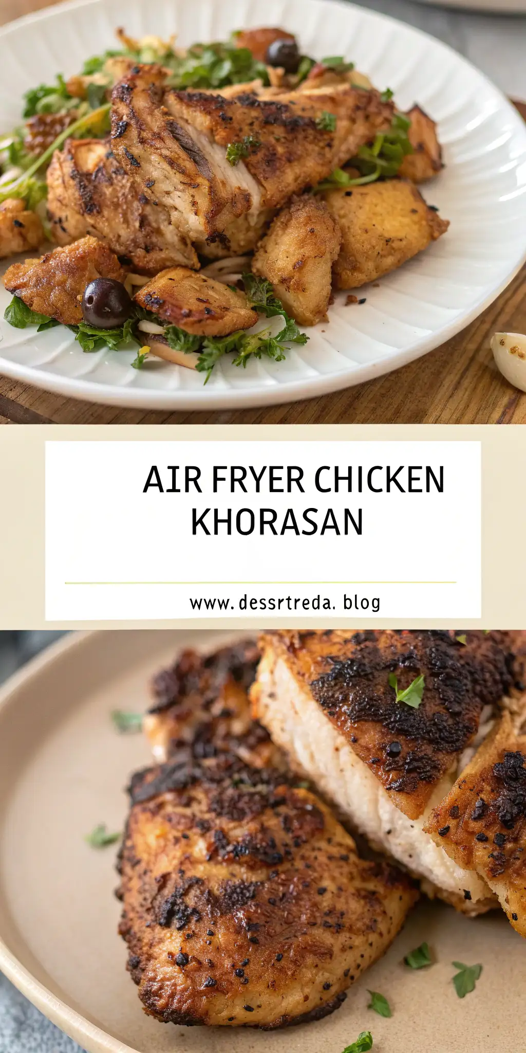 Pinterest image 1 for Air Fryer Chicken Khorasan