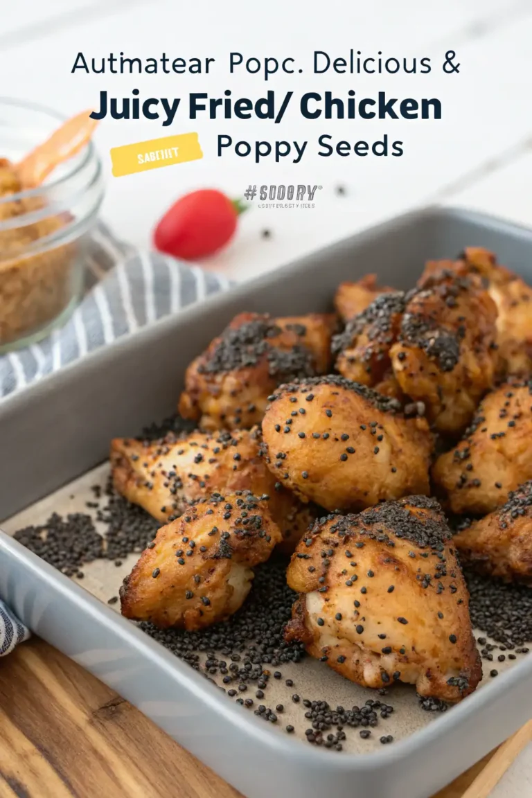 A delicious plate of Air Fryer Chicken Poppy Seeds