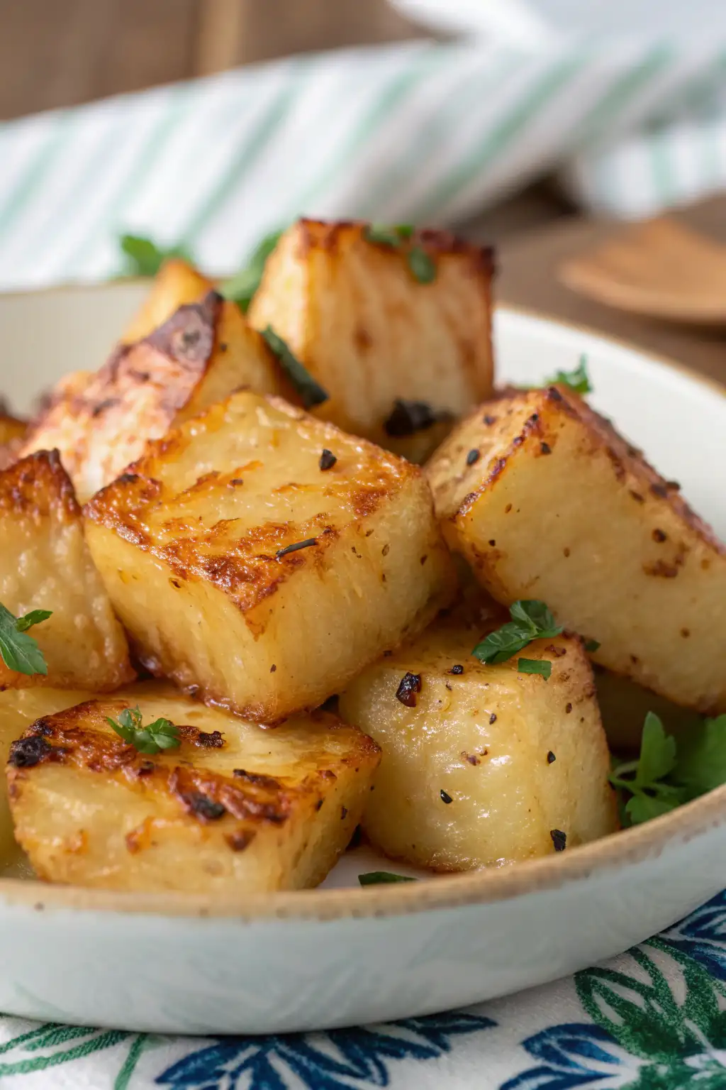 A delicious plate of Air Fryer Daikon