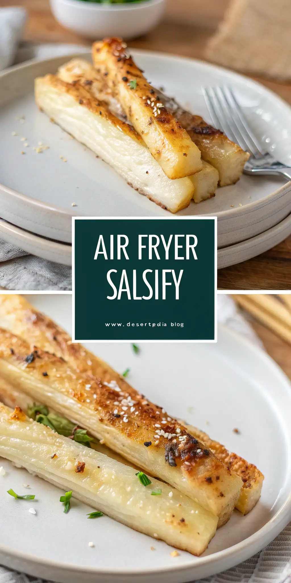Pinterest image 1 for Air Fryer Salsify