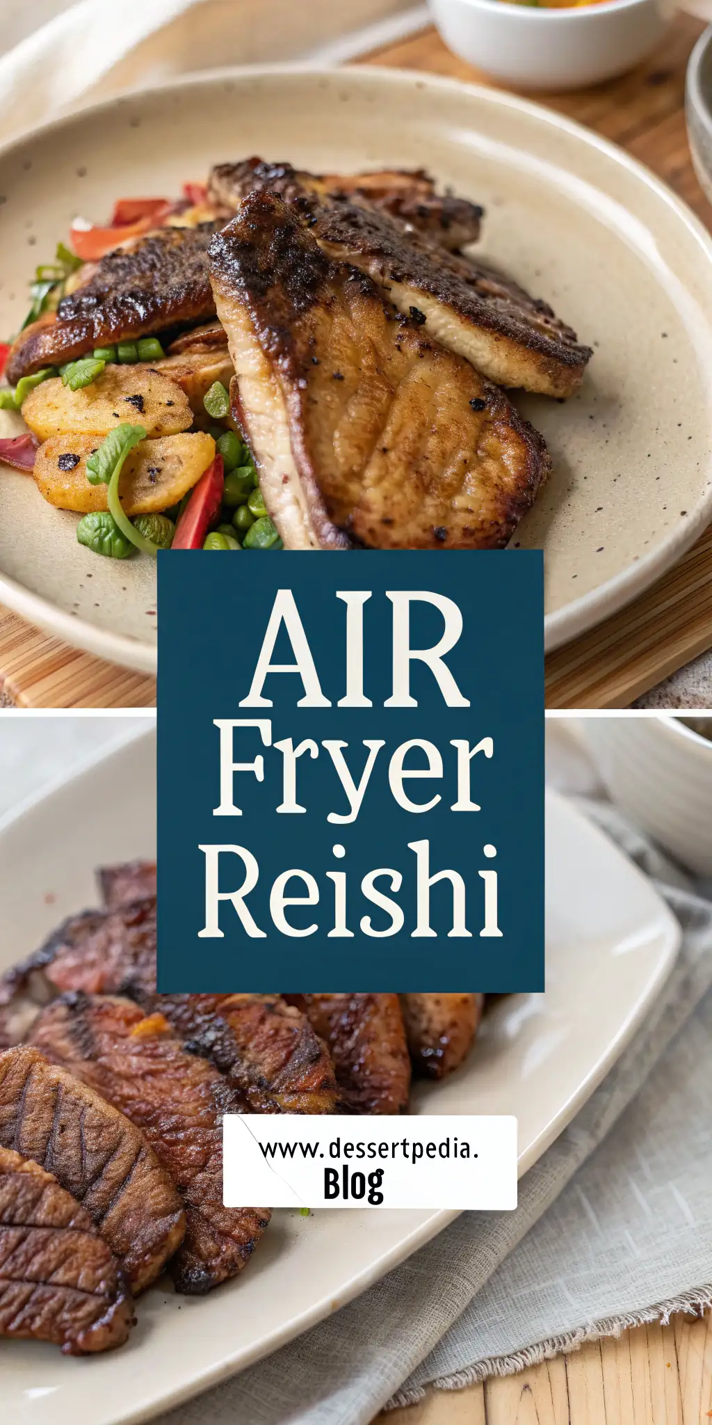 Pinterest image 1 for Air Fryer Reishi