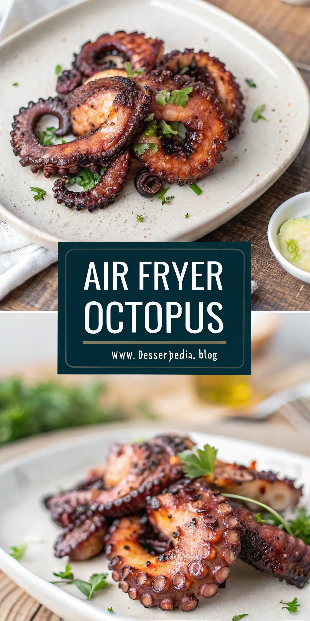 Pinterest image 2 for Air Fryer Octopus