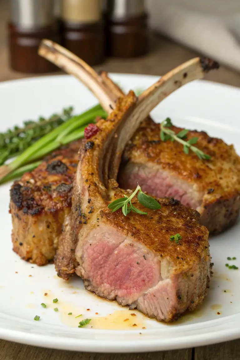 A delicious plate of Air Fryer Veal Chops