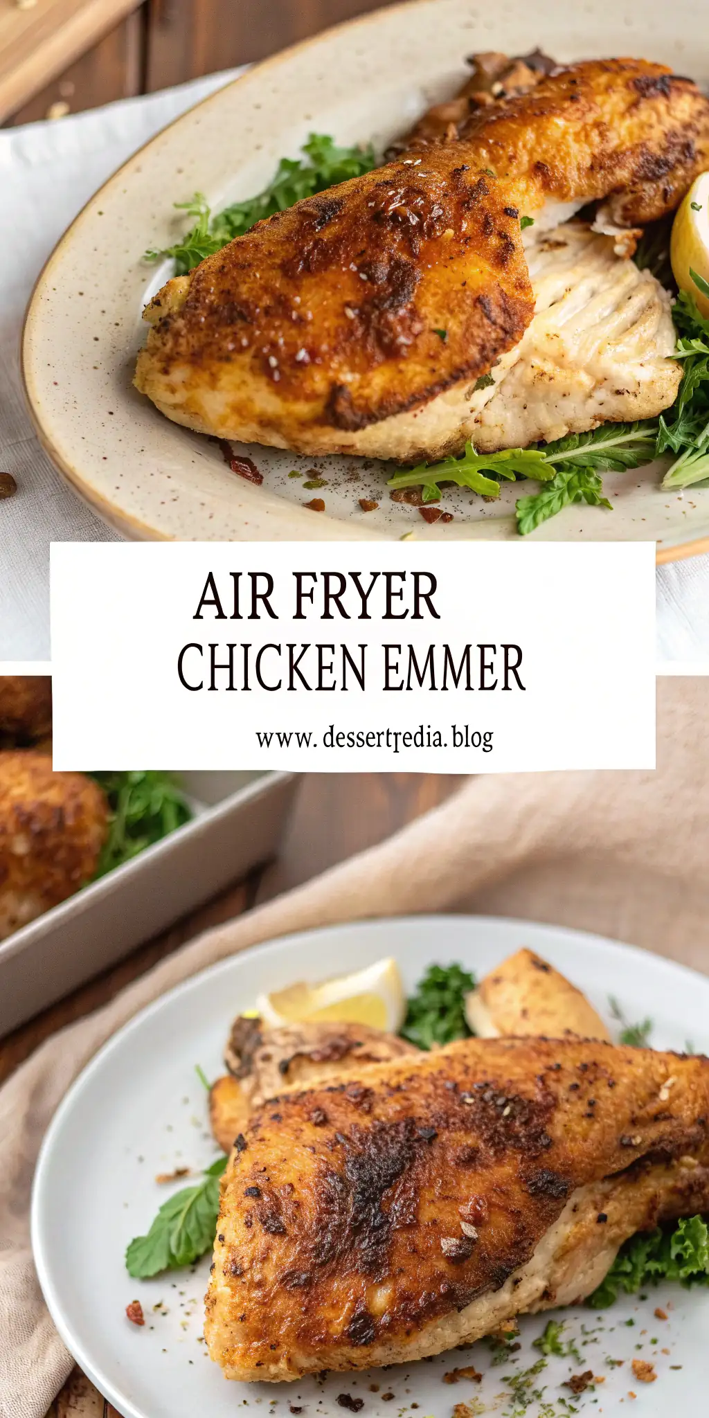 Pinterest image 1 for Air Fryer Chicken Emmer