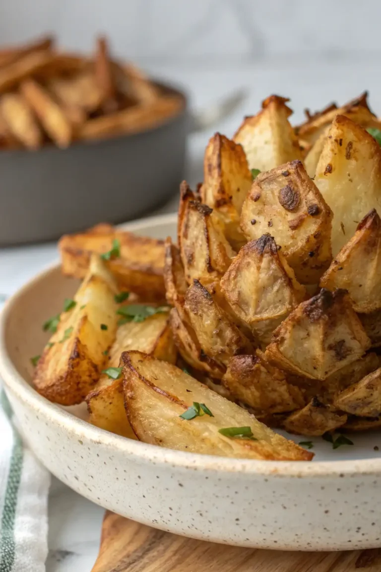 A delicious plate of Air Fryer Jerusalem Artichoke