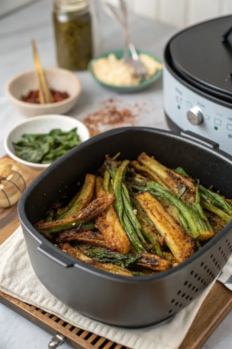 A delicious plate of Air Fryer Ramps