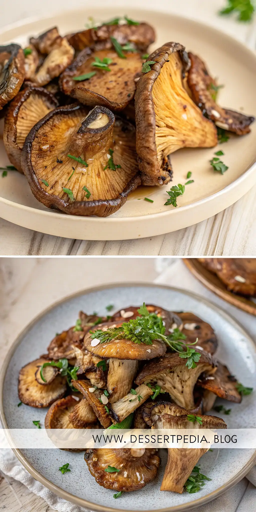 Pinterest image 2 for Air Fryer Oyster Mushrooms
