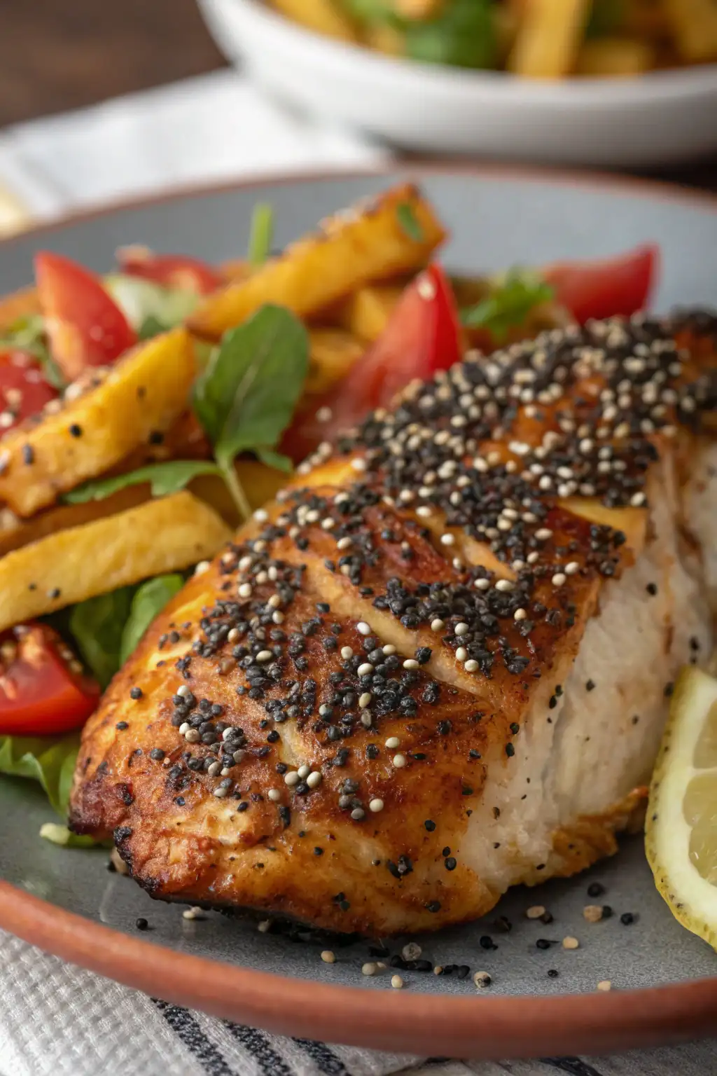 A delicious plate of Air Fryer Chicken Chia