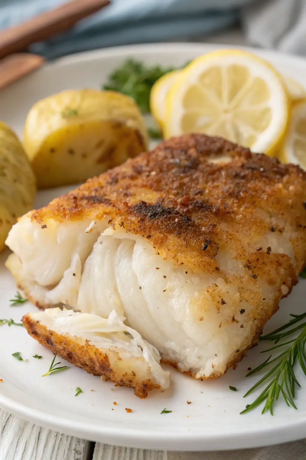 A delicious plate of Air Fryer Cod
