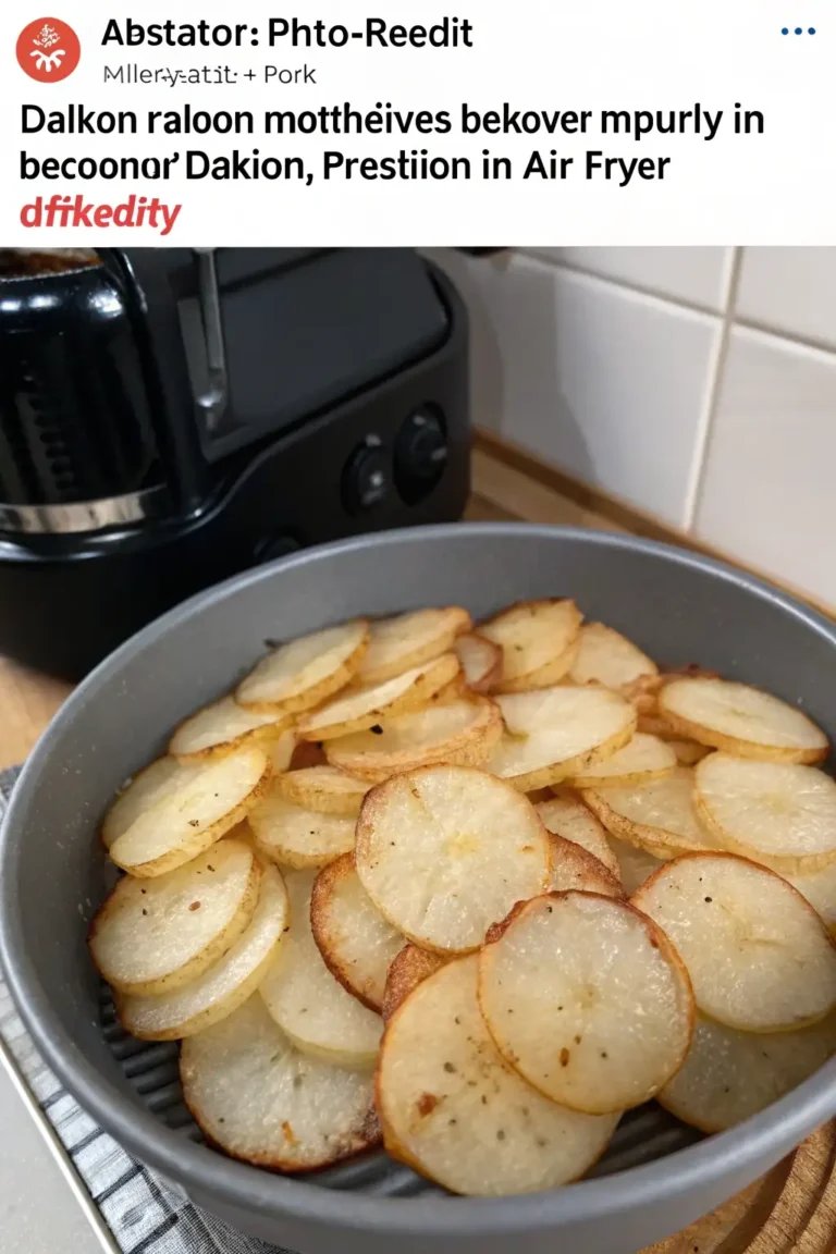 A delicious plate of Air Fryer Daikon