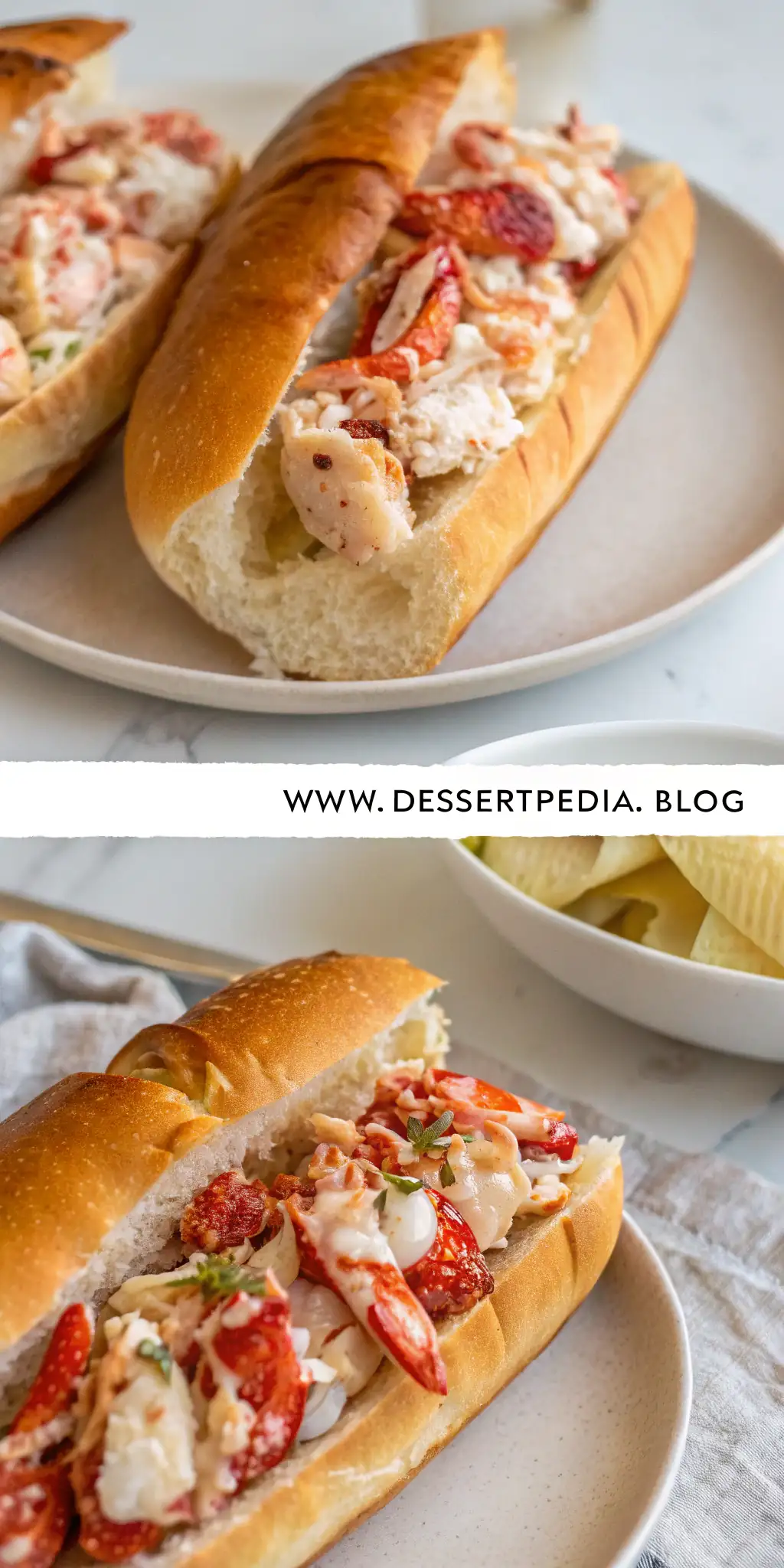 Pinterest image 2 for Air Fryer Lobster Rolls