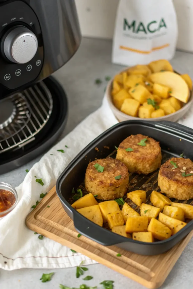 A delicious plate of Air Fryer Maca