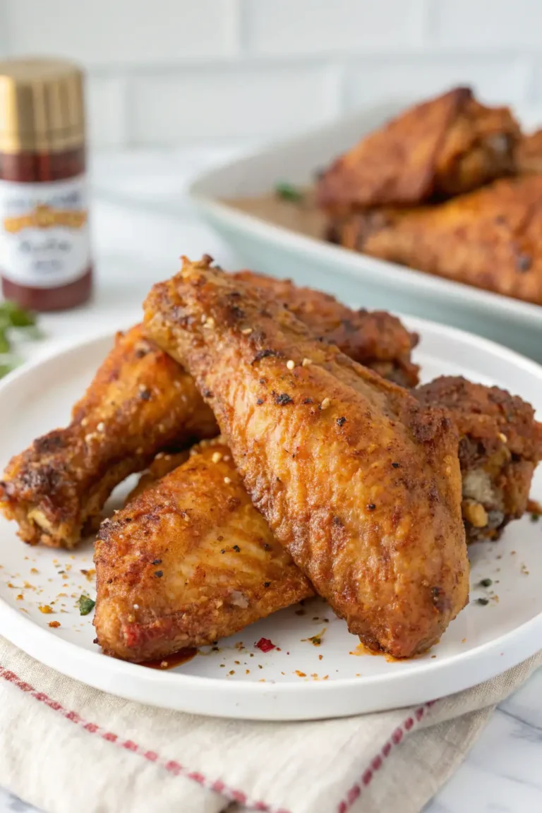 A delicious plate of Air Fryer Turkey Wings