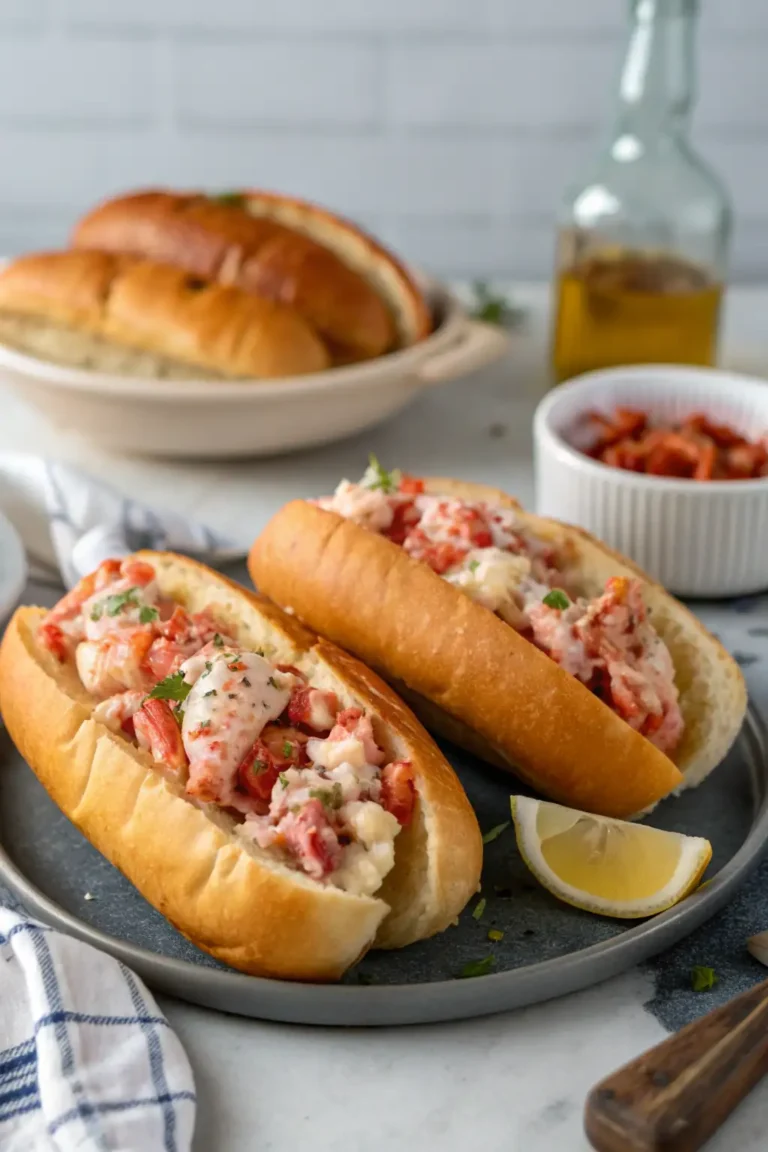 A delicious plate of Air Fryer Lobster Rolls