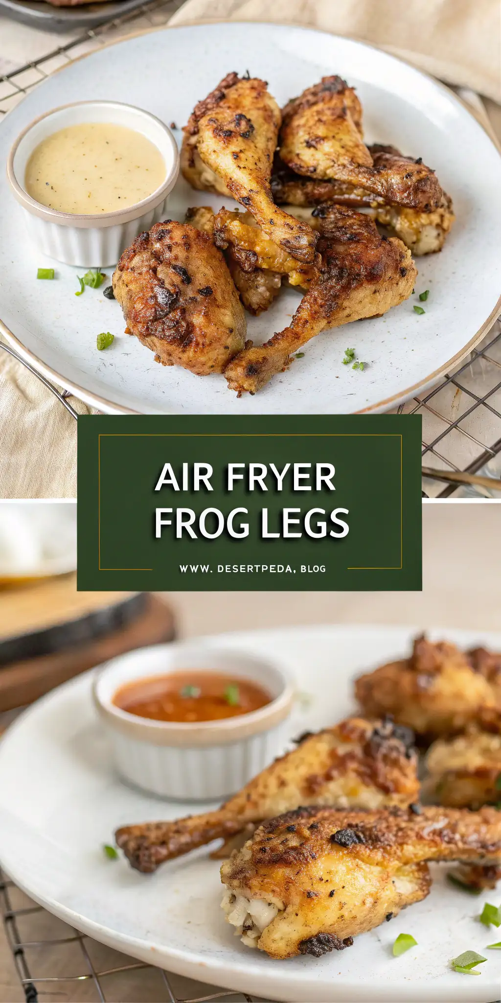 Pinterest image 2 for Air Fryer Frog Legs