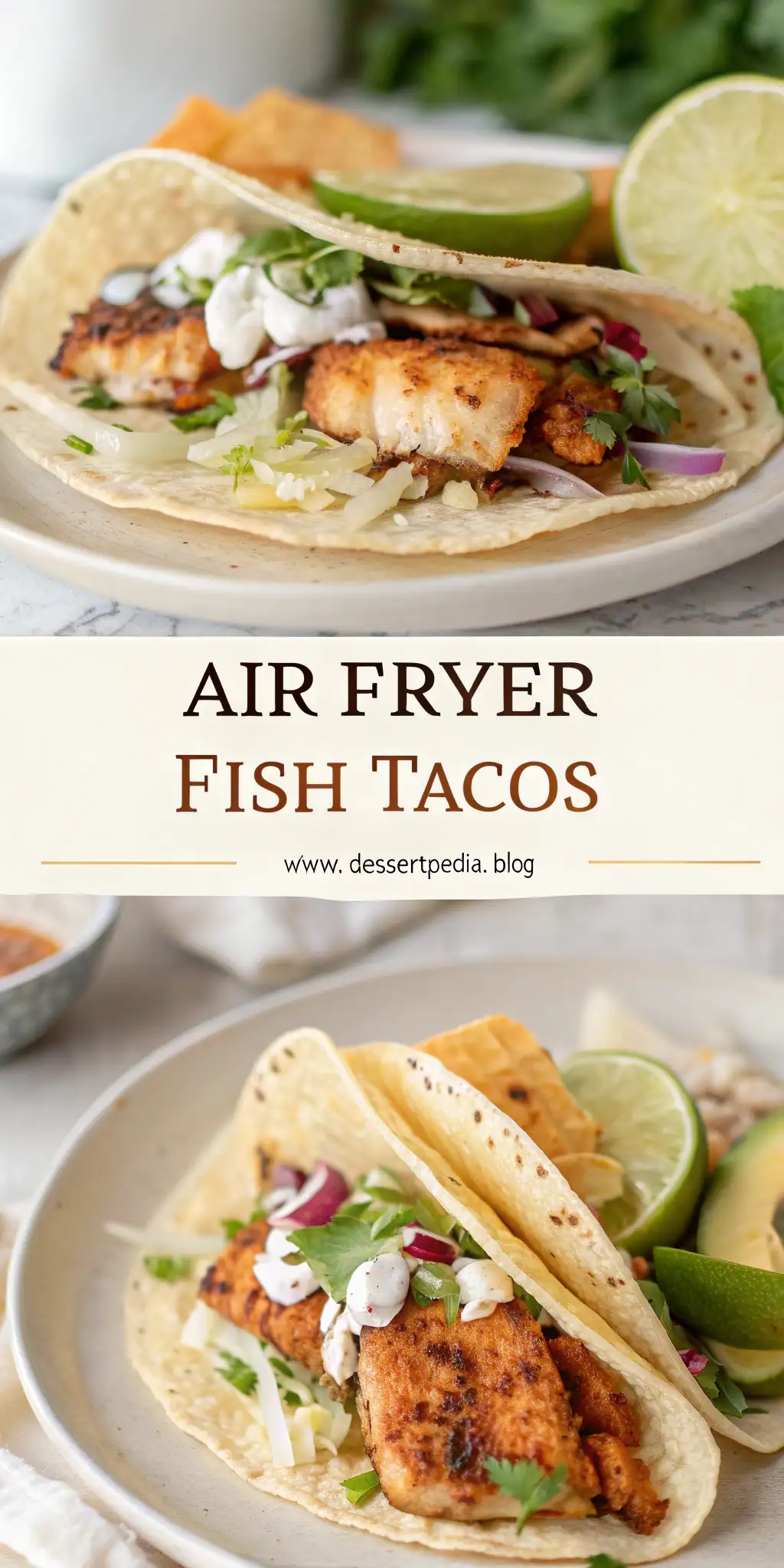 Pinterest image 2 for Air Fryer Fish Tacos