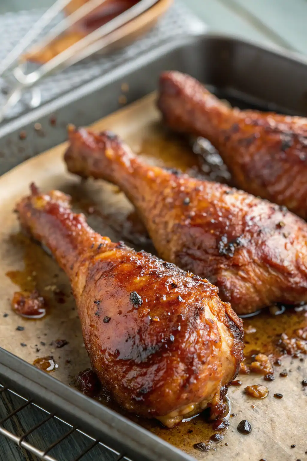 A delicious plate of Air Fryer Turkey Legs