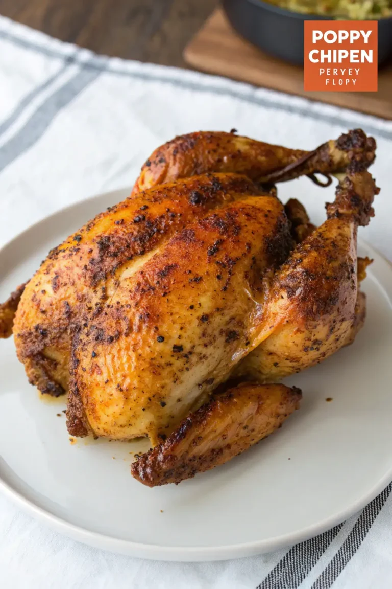 A delicious plate of Air Fryer Chicken Poppy