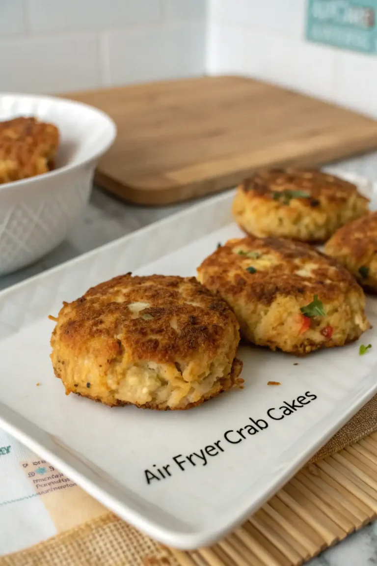 A delicious plate of Air Fryer Crab Cakes