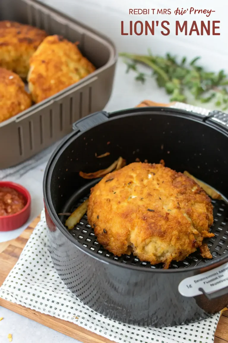 A delicious plate of Air Fryer Lion's Mane