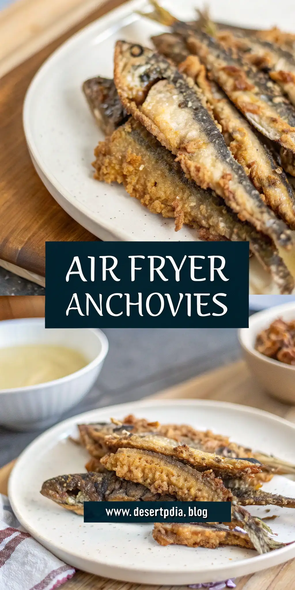 Pinterest image 1 for Air Fryer Anchovies
