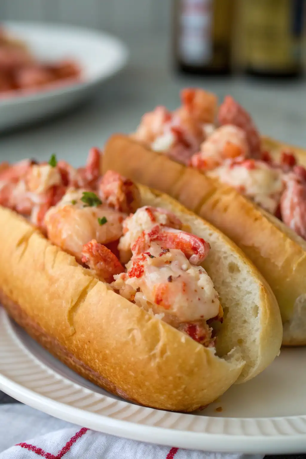 A delicious plate of Air Fryer Lobster Rolls