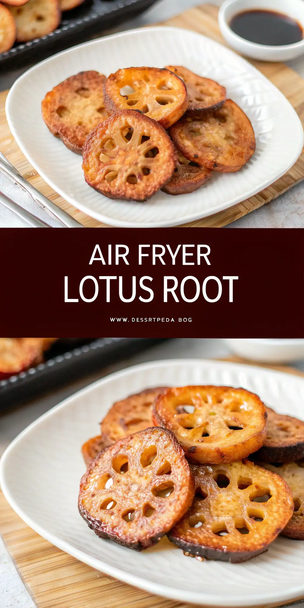 Pinterest image 1 for Air Fryer Lotus Root